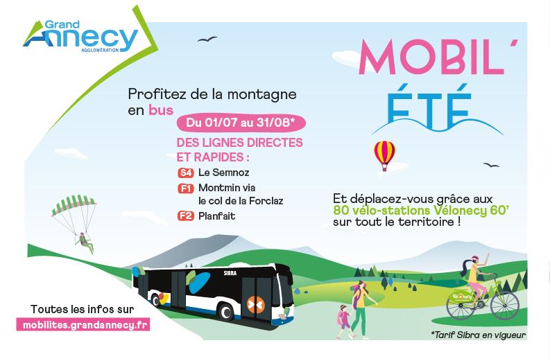Mobil’Été 2026 : rejoignez le Semnoz, la Forclaz et les rives du lac sans voiture !