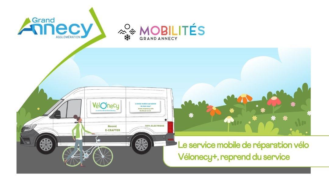 Le service mobile de réparation vélo, Vélonecy+ reprend du service 